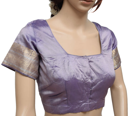 Sushila Vintage Readymade Stitched Sari Blouse Pure Silk Woven Designer Choli