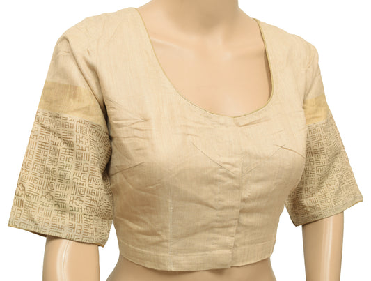 Sushila Vintage Readymade 40" Sari Blouse Pure Cotton Woven Designer Choli