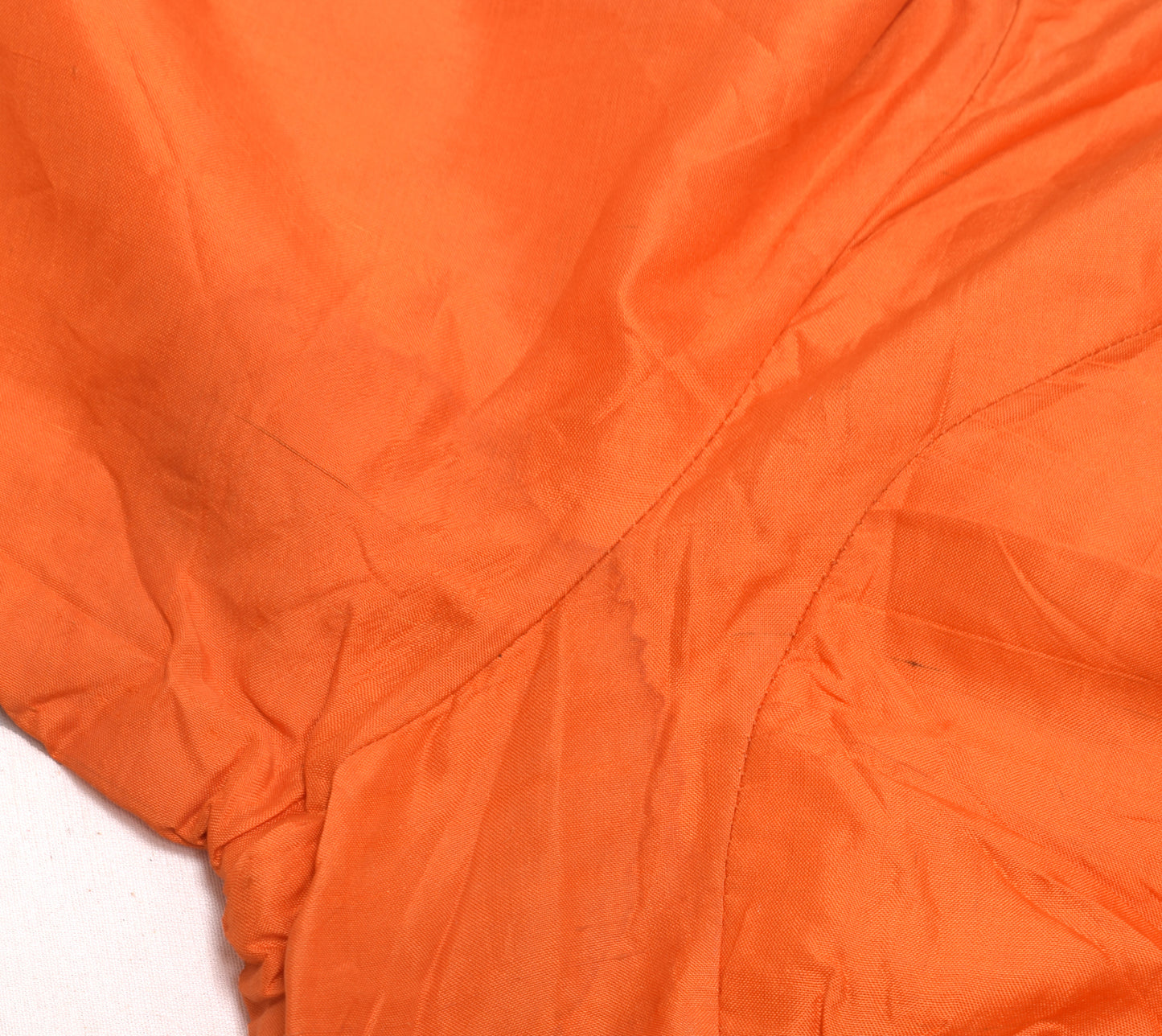 Sushila Vintage Readymade 34" 100% Pure Silk Sari Blouse Orange Woven Top