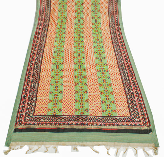 Sushila Vintage Multi-Color Dupatta 100% Pure Cotton Printed Long Stole Veil