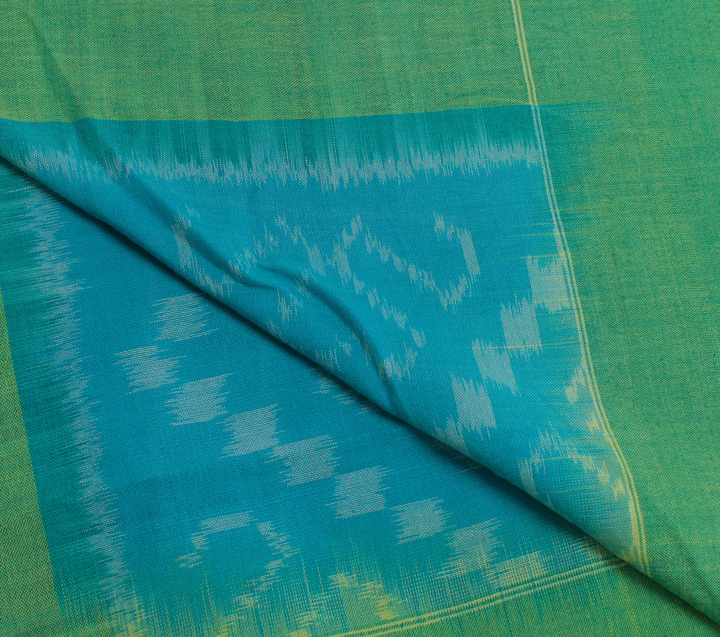 Sushila Vintage Blue Indian Dupatta 100% Pure Cotton Woven Long Stole Hijab