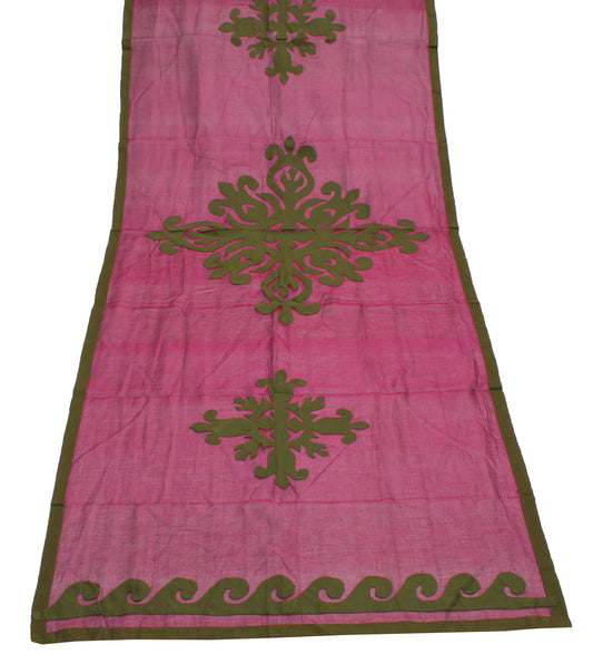Sushila Vintage Purple Indian Dupatta 100% Pure Cotton Embroidered Long Stole