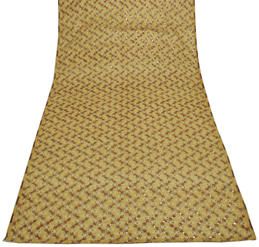 Sushila Vintage Green Dupatta Blend Chiffon Silk Phulakri Embroidered Long Stole