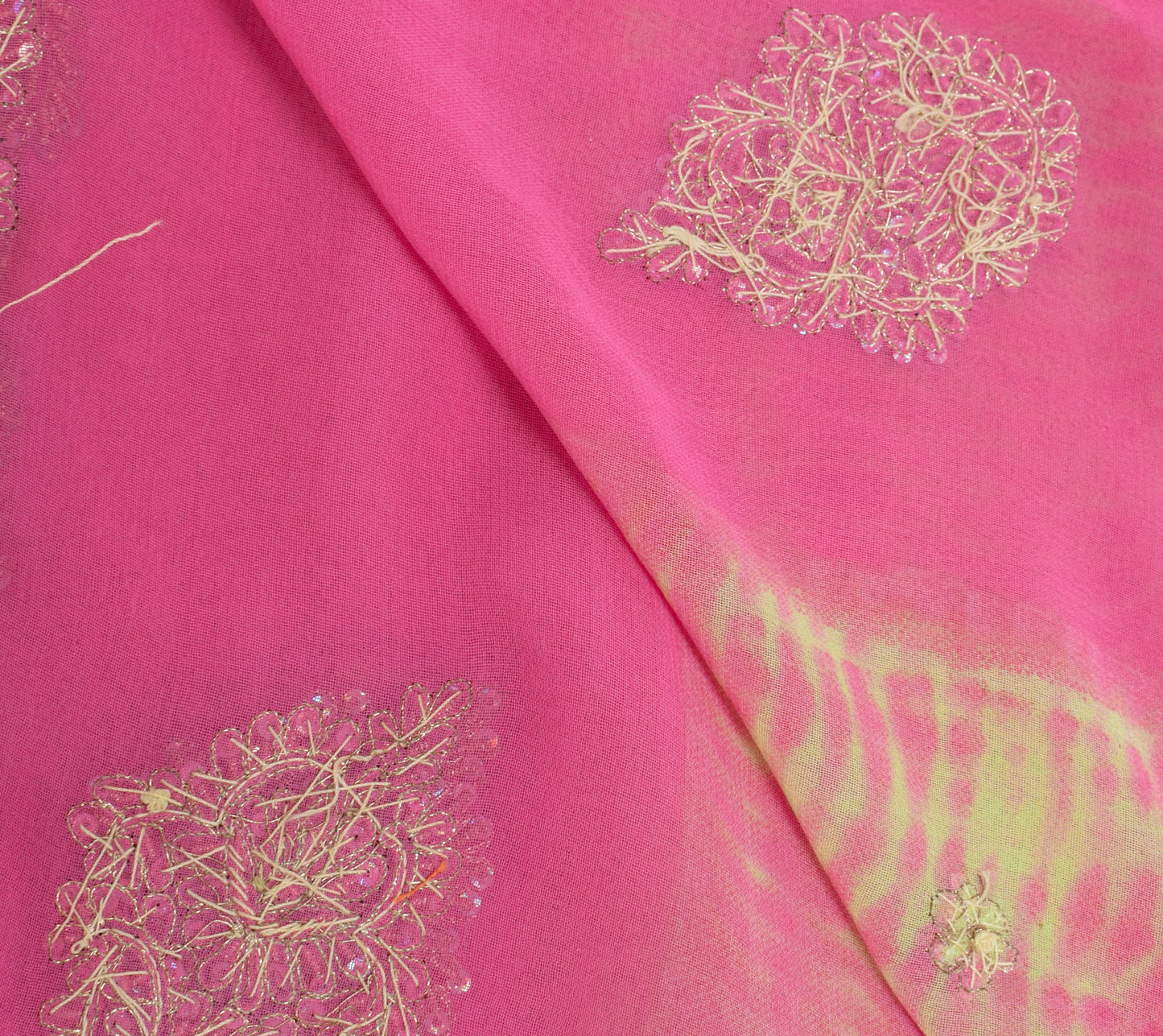 Sushila Vintage Indian Dupatta Blend Georgette Silk Hand Beaded Long Stole