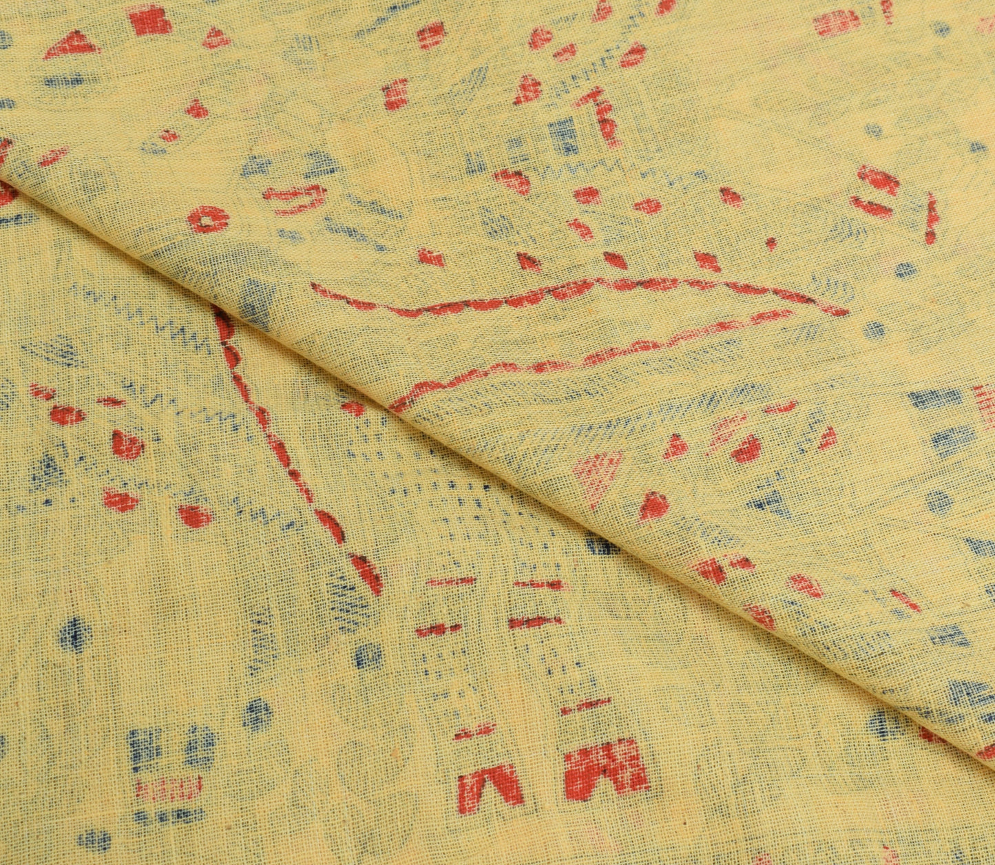 Sushila Vintage Cream Dupatta 100% Pure Cotton Bhagalpuri Printed Long Stole