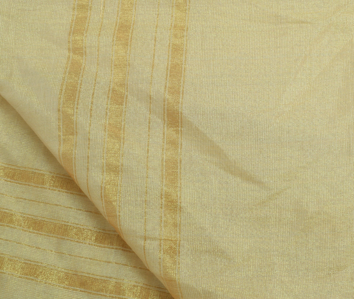 Sushila Vintage Cream Indian Dupatta Blend Tissue Silk Long Stole Scarves