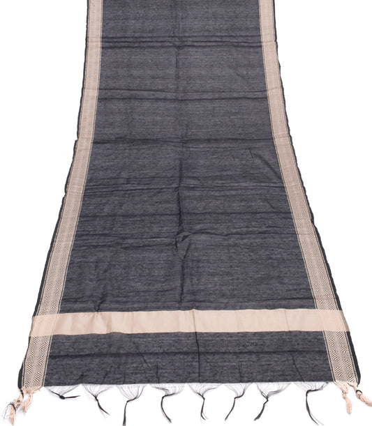 Sushila Vintage Indian Black Dupatta Blend Cotton Long Stole Wrap Scarves