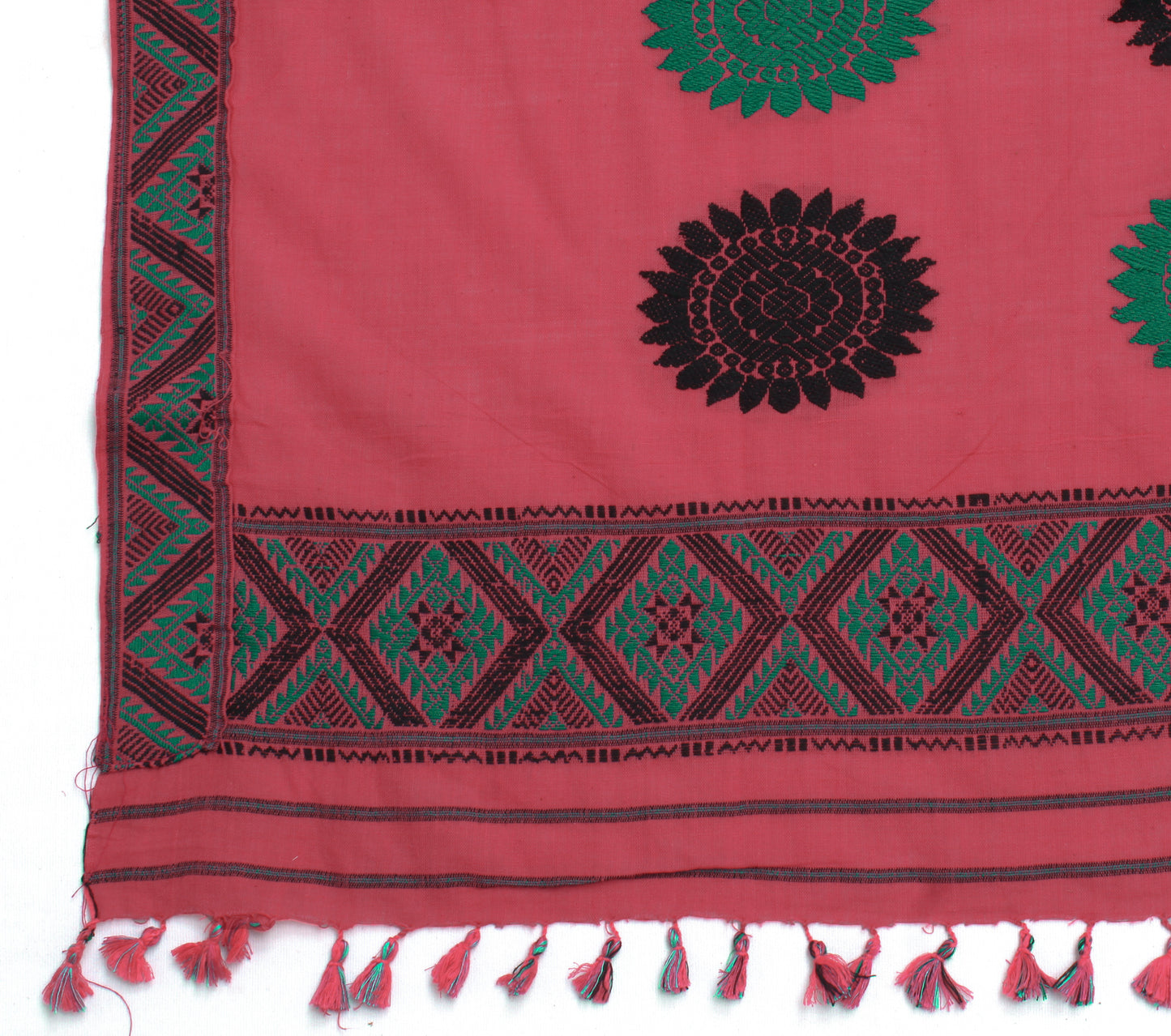 Sushila Vintage Indian Dupatta 100% Pure Cotton Woven Long Stole Hijab Veil