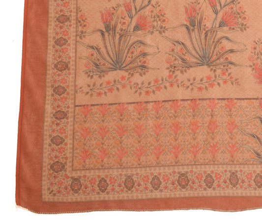 Sushila Vintage Indian Dupatta Blend Silk Printed Long Stole Wrap Scarves