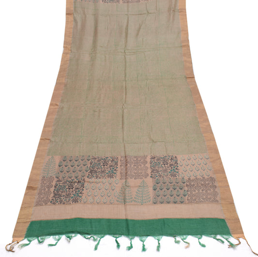 Sushila Vintage Indian Dupatta 100% Pure Silk Printed Long Stole Wrap Scarves