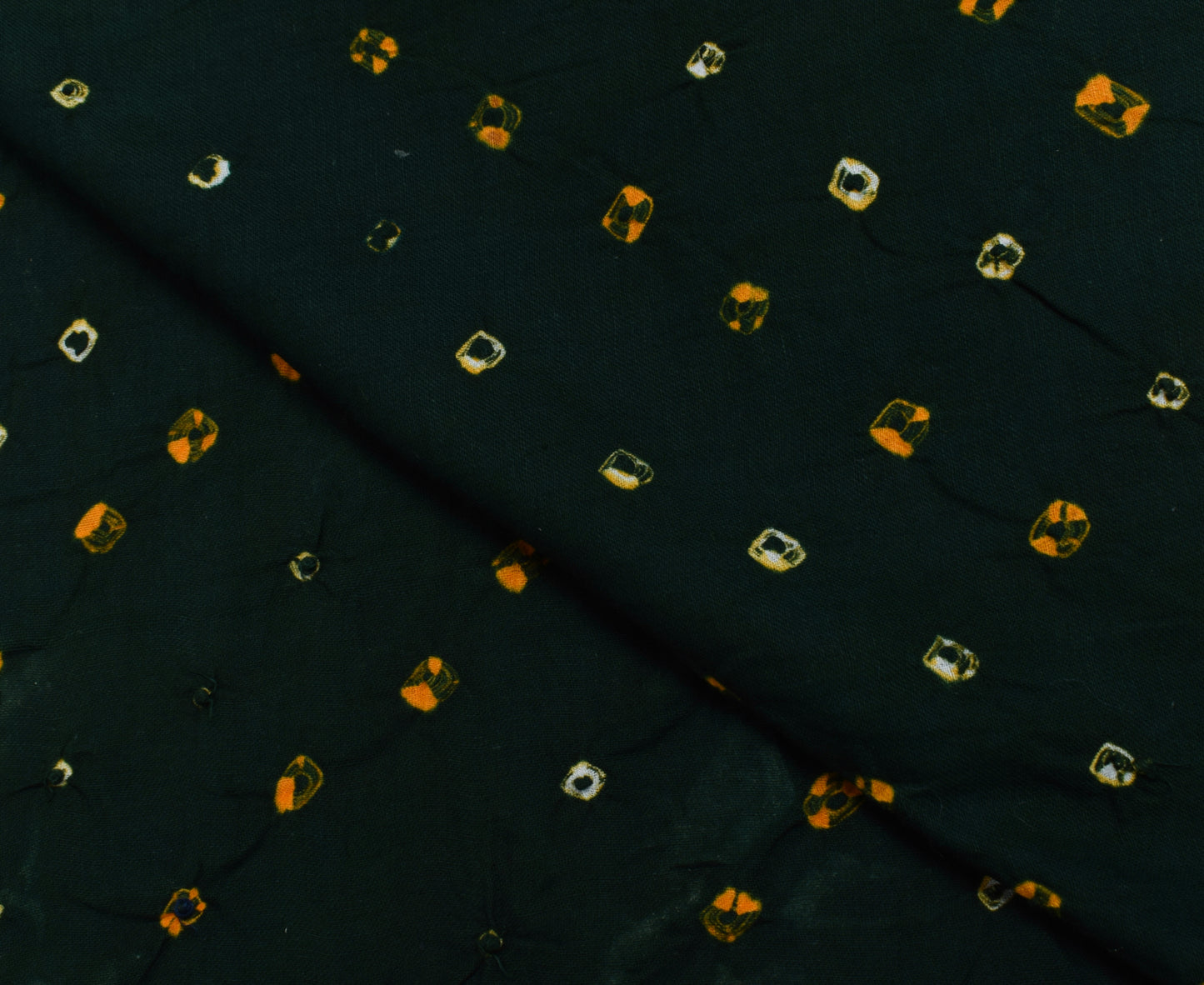 Sushila Vintage Dark Green Dupatta Pure Cotton Bandhani Printed Long Stole Veil