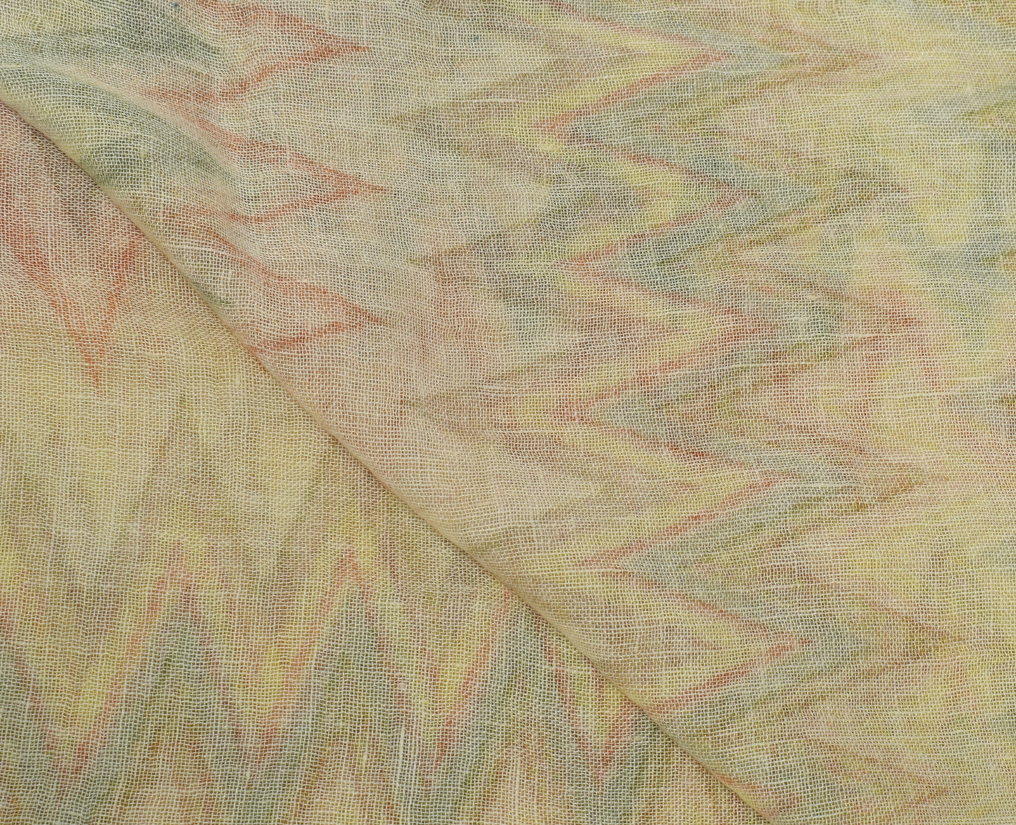 Sushila Vintage Light Yellow Dupatta 100% Pure Cotton Woven Long Stole Hijab