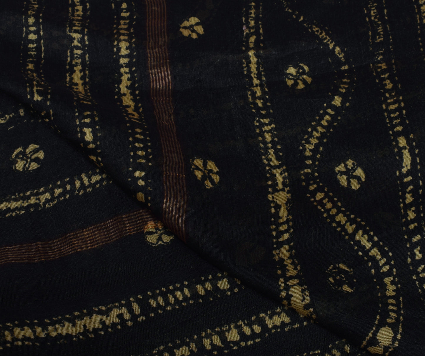 Sushila Vintage Mustard Indian Dupatta 100% Pure Cotton Paisley Long Stole Hijab