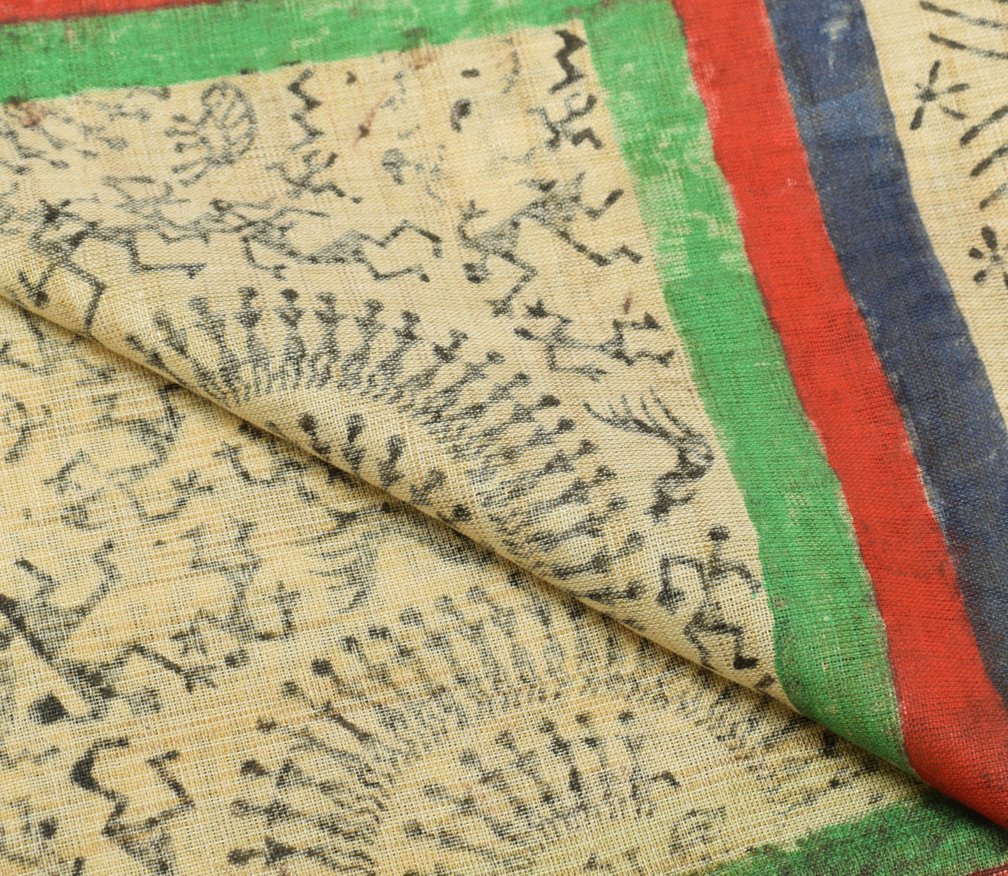 Sushila Vintage Cream Dupatta 100% Pure Cotton Bhagalpuri Printed Long Stole