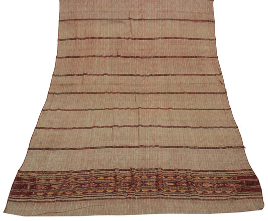 Sushila Vintage Indian Dupatta 100% Pure Cotton Silk Woven Long Stole Scarves