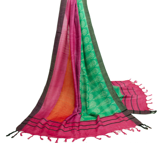 Sushila Vintage Multi-Color Dupatta 100% Pure Woolen  Woven Floral Long Stole
