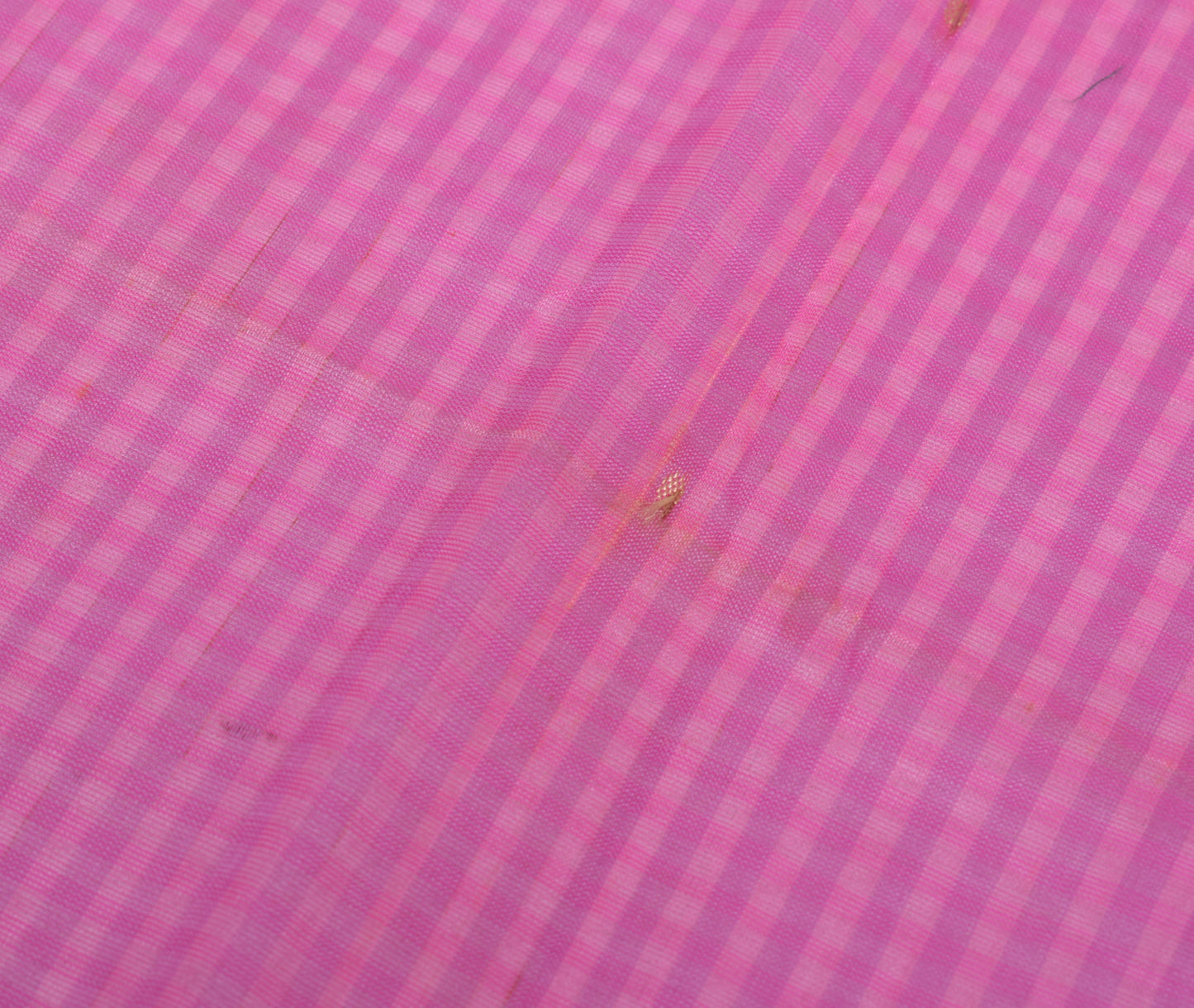 Sushila Vintage Pink Indian Dupatta 100% Pure Silk Checks Woven Long Stole Veil