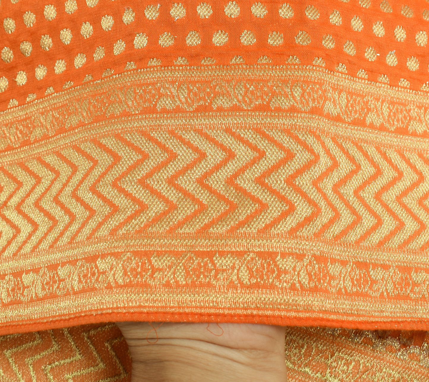 Sushila Vintage Multi-Color Dupatta Georgette Silk Zari Butta Woven Long Stole