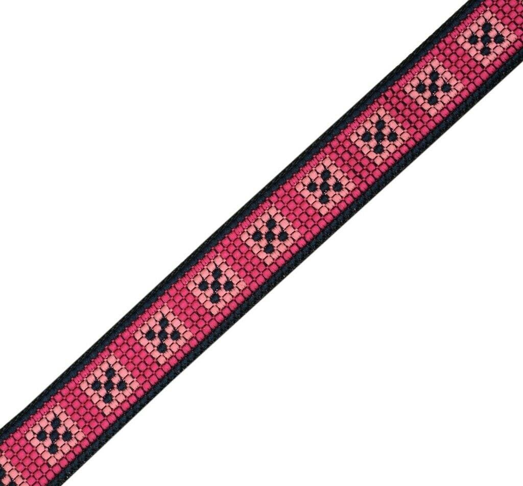 3 Yard Sari Border Indian Craft Trim Sewing Ribbon Lace Edging Tape Black Pink