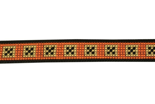 3 Yard Sari Border Indian Craft Trim Sewing Ribbon Lace Edging Tape Black Orange