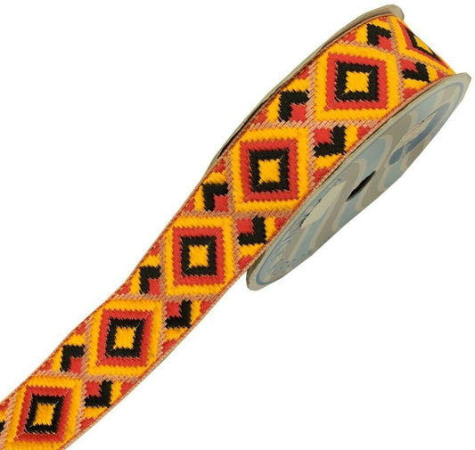 3 Yard 30MM Sari Border Indian Craft Trim Sewing Ribbon Lace Edging Tape Yellow