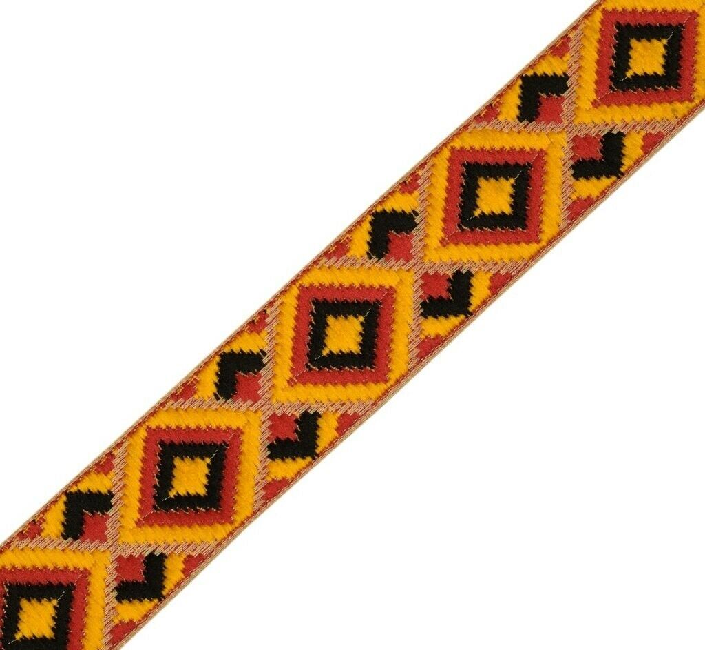 3 Yard 30MM Sari Border Indian Craft Trim Sewing Ribbon Lace Edging Tape Yellow