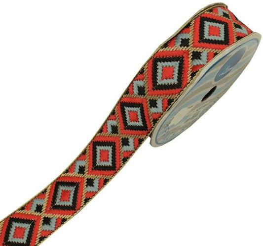 3 Yard 30MM Sari Border Indian Craft Trim Sewing Ribbon Lace Edging Tape Red