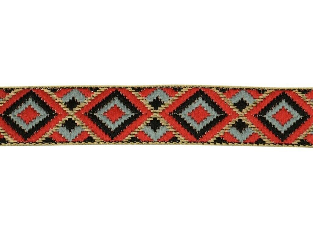 3 Yard 30MM Sari Border Indian Craft Trim Sewing Ribbon Lace Edging Tape Red