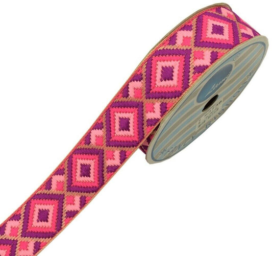 3 Yard 30MM Sari Border Indian Craft Trim Sewing Ribbon Lace Edging Tape Purple