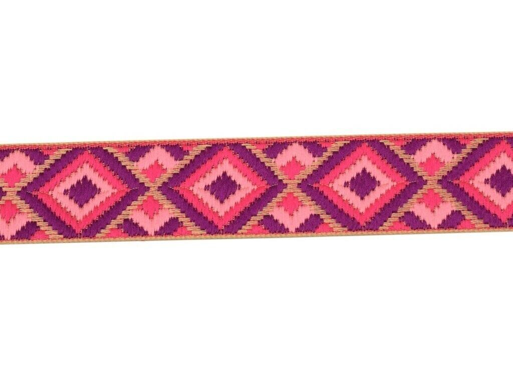 3 Yard 30MM Sari Border Indian Craft Trim Sewing Ribbon Lace Edging Tape Purple