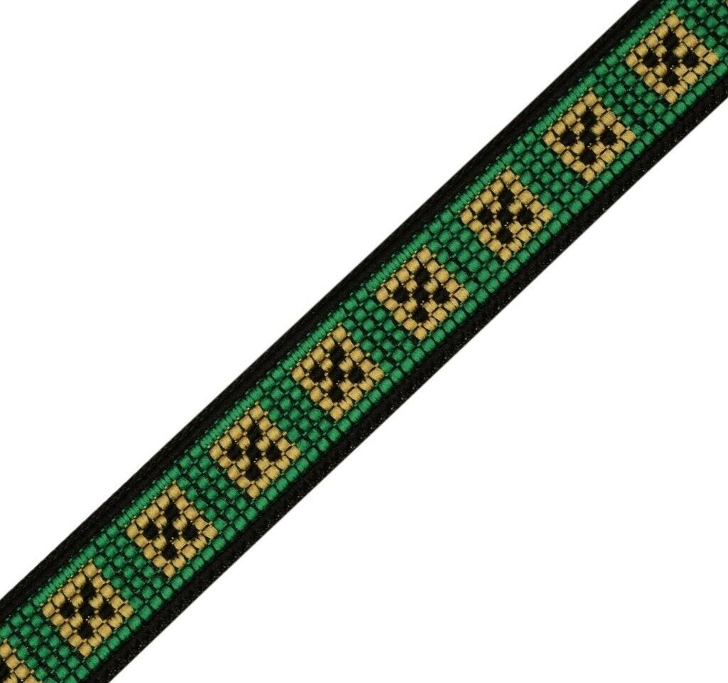 3 Yard Sari Border Indian Craft Trim Sewing Ribbon Lace Edging Tape Black Green