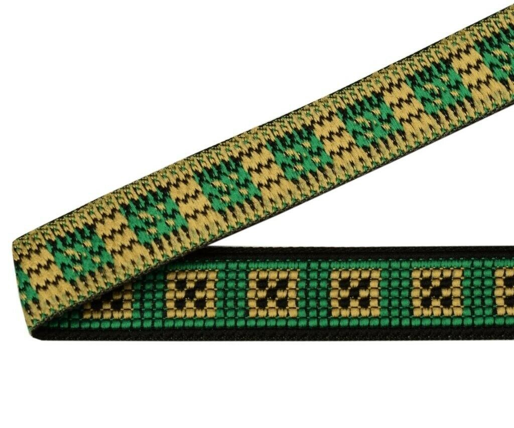 3 Yard Sari Border Indian Craft Trim Sewing Ribbon Lace Edging Tape Black Green
