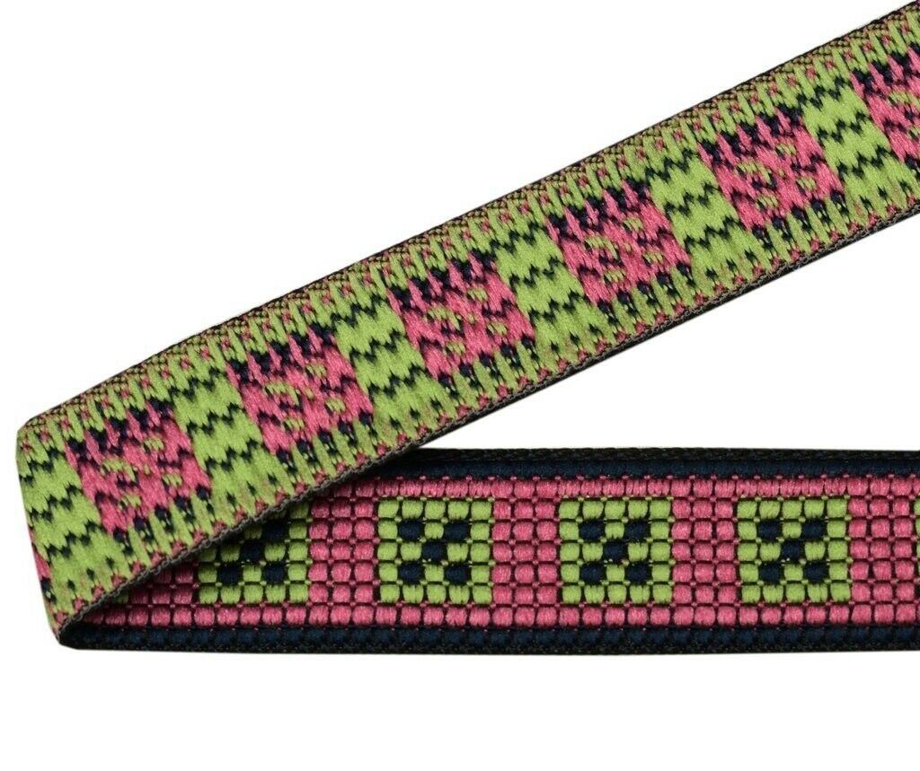 3 Yard Sari Border Indian Craft Trim Sewing Ribbon Lace Edging Tape Blck Magenta