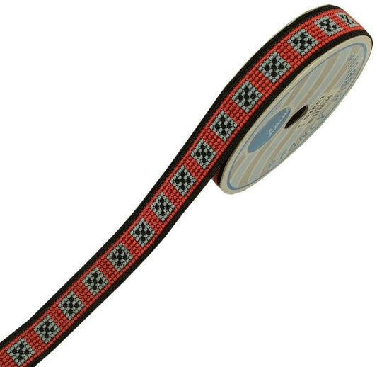 3 Yard Sari Border Indian Craft Trim Sewing Ribbon Lace Edging Tape Black Maroon