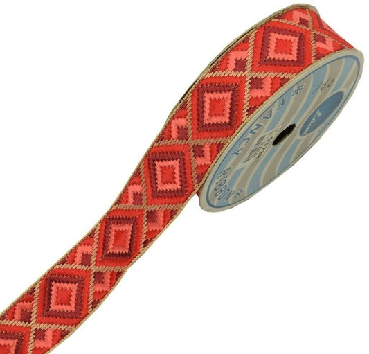 3 Yard 30MM Sari Border Indian Craft Trim Sewing Ribbon Lace Edging Tape Red