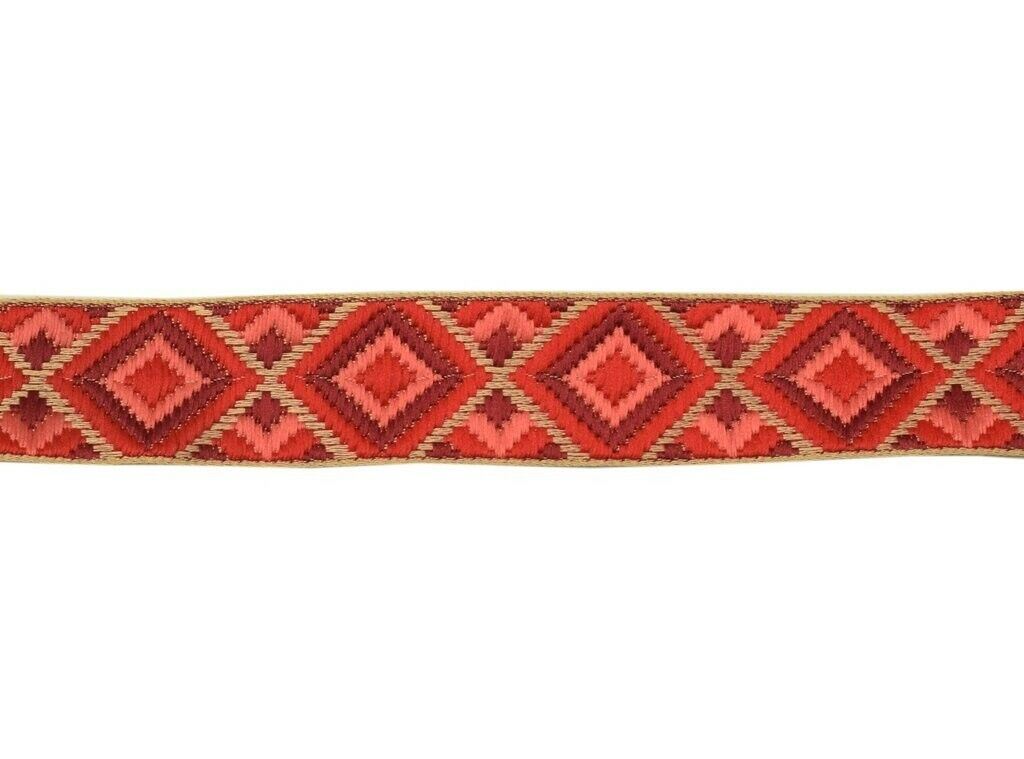 3 Yard 30MM Sari Border Indian Craft Trim Sewing Ribbon Lace Edging Tape Red