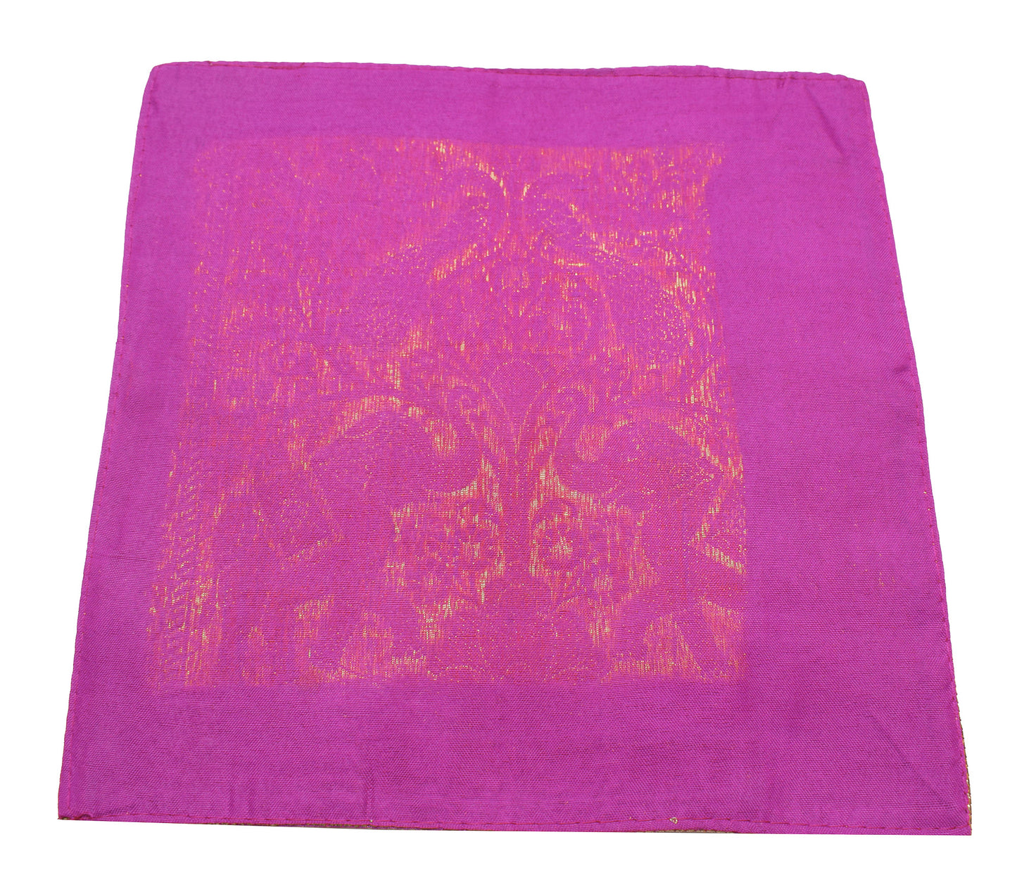 Art Silk Woven Zari Brocade Table Mat Multi Purpose Fabric Magenta