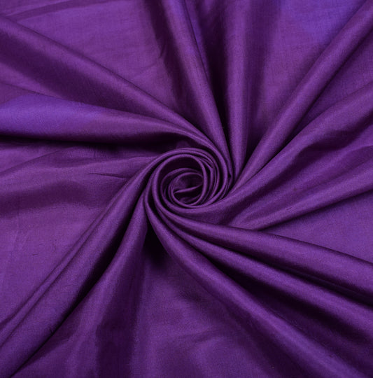 Sushila Vintage Purple Sari Remnant Scrap Pure Silk Soft Craft Fabric