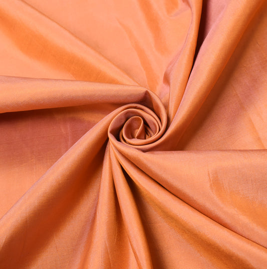 Sushila Vintage Pink Sari Remnant Scrap Pain Pure Silk Dual Toned Craft Fabric