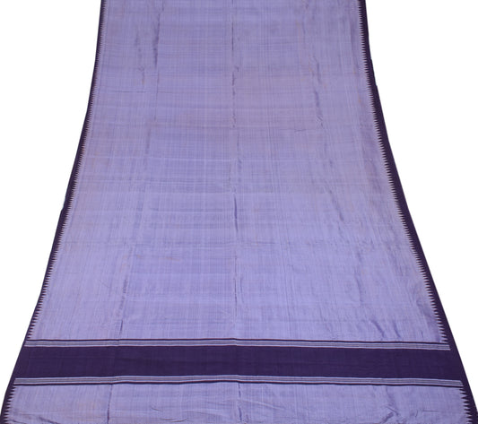 Sushila Vintage Lavender Sari Remnant Scrap Multi Purpose Pure Silk Craft Fabric
