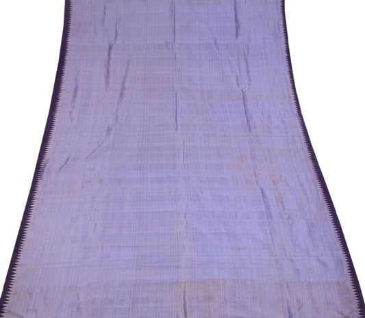 Sushila Vintage Lavender Sari Remnant Scrap Multi Purpose Pure Silk Craft Fabric