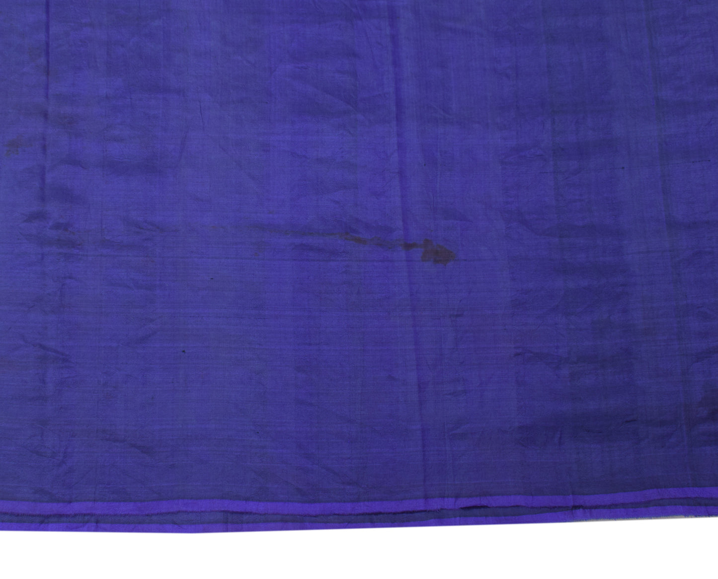 Sushila Vintage Blue Pure Silk Sari Remnant Scrap 5YD Soft Craft Fabric