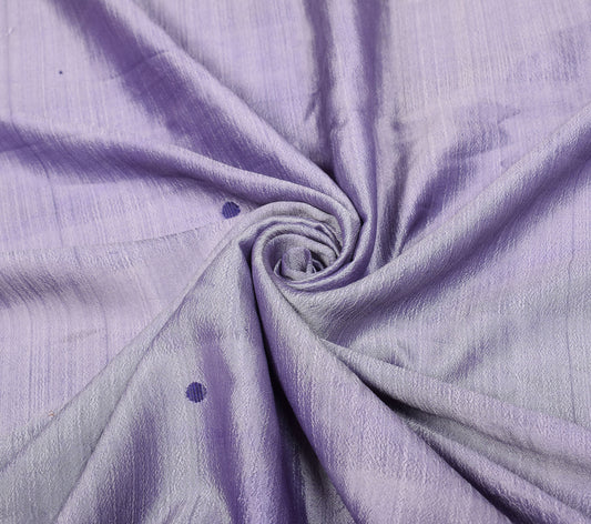 Sushila Vintage Purple Sari Remnant Scrap Pure Silk Polka Dot 5YD Craft Fabric