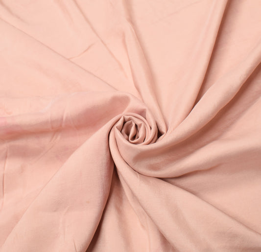 Sushila Vintage Baby Pink Sari Remnant Scrap 4YD Pure Silk Craft Fabric