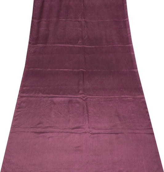 Sushila Vintage Wine Sari Remnant Scrap Pure Silk 4 YD Soft Craft Fabric
