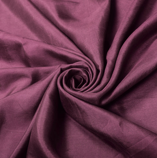 Sushila Vintage Wine Sari Remnant Scrap Pure Silk 4 YD Soft Craft Fabric