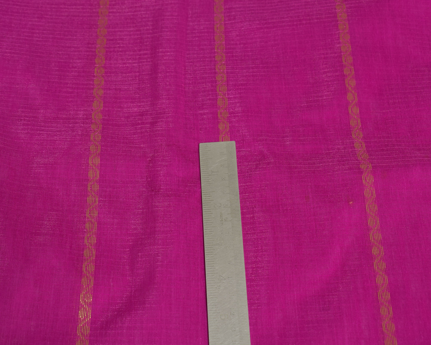 Sushila Vintage Purple Saree Green Border Pallu Banarasi Brocade Art Silk Sari Craft fabric