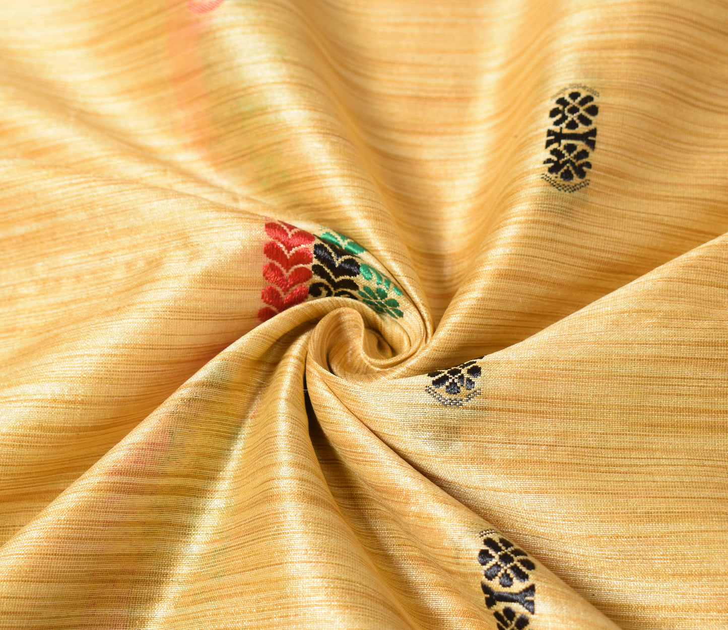 Sushila Vintage Cream Saree Indian Art Silk Hand Woven Paisley Craft Sari 6YD Fabric