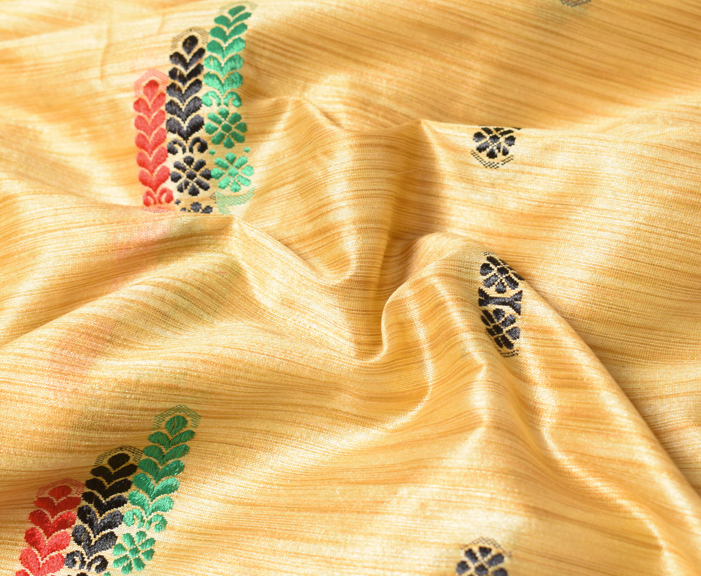 Sushila Vintage Cream Saree Indian Art Silk Hand Woven Paisley Craft Sari 6YD Fabric