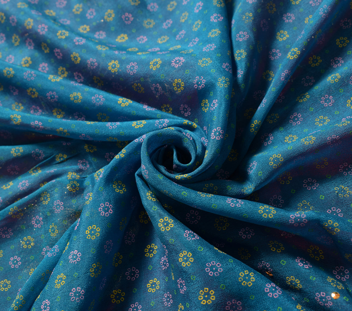 Sushila Vintage Blue Magenta Saree 100% Pure Silk Printed Embroidered Craft Sari Fabric